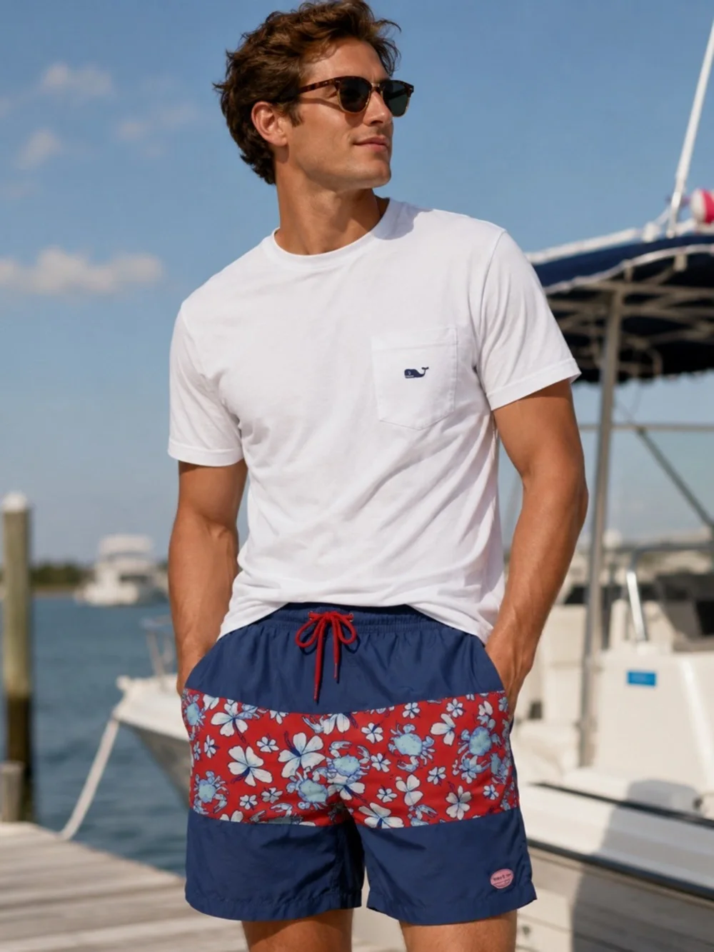 Vineyard Vines Piece Crap Chappy Swim Trunks  Men's Board Shorts XL